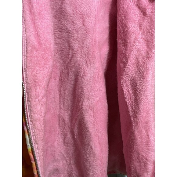 Vintage Suzie Belle Fashion Belted Hooded Lined Child Size 14 Bright Floral Coat - Picture 10 of 14